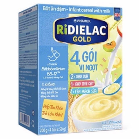 Bột ăn dặm Ridielac vị ngọt 50g x 4 gói