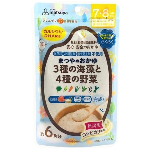 Bột cháo ăn dặm Matsuya vị rong biển, tảo bẹ, rau củ cho bé từ 7 tháng tuổi 42g