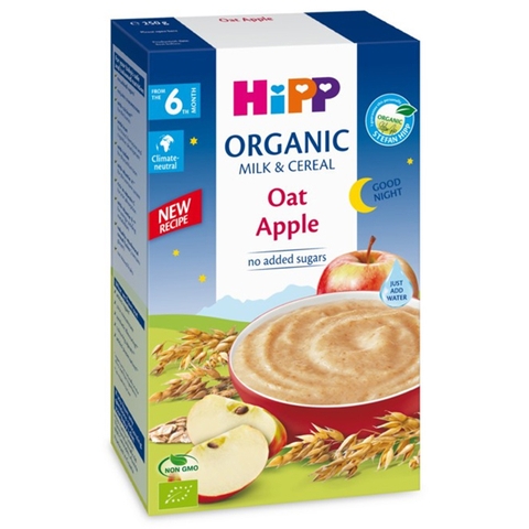 Bột ăn dặm HiPP sữa, yến mạch, táo tây 6M+ 250g