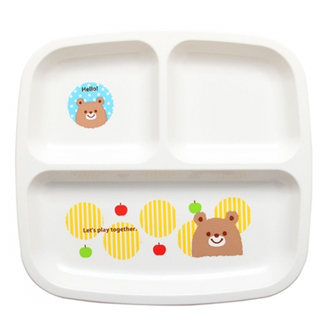Khay ăn chia 3 ngăn Nakano cho bé hình thú