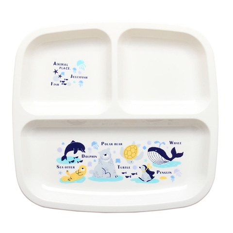 Khay ăn chia 3 ngăn Nakano cho bé hình thú