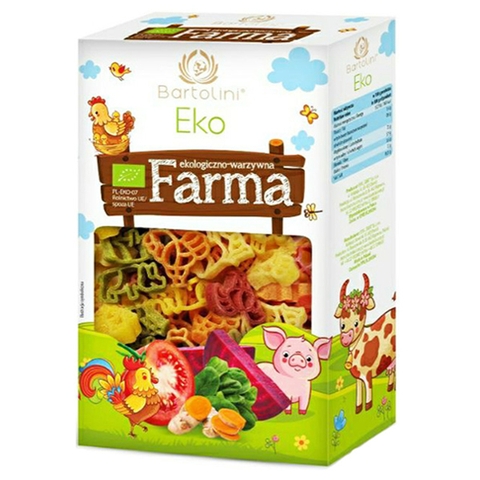 Mì nui rau củ Bartolini hữu cơ hình động vật 250g 10M+
