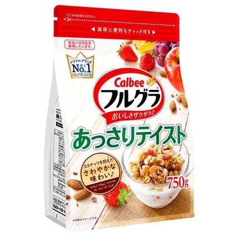Ngũ cốc Calbee Táo Dâu trái cây hỗn hợp 9M+ 750g