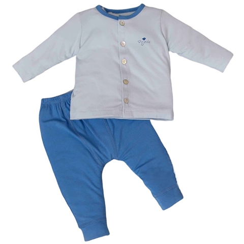 Bộ Nous 6-9M cài thẳng dài xanh