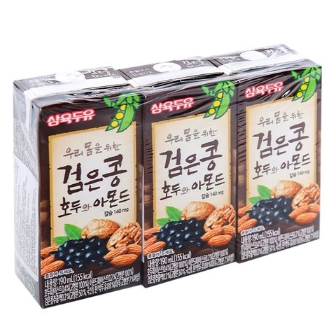 Sữa đậu đen óc chó hạnh nhân Sahmyook 190ml