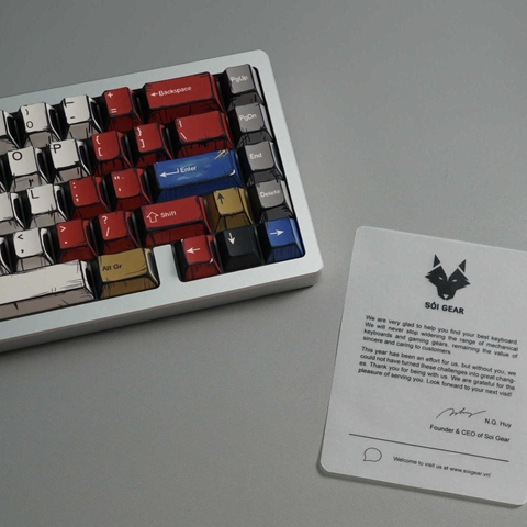 Hiexa V65 Silver - Tạ Brushed & Keycap truyện tranh