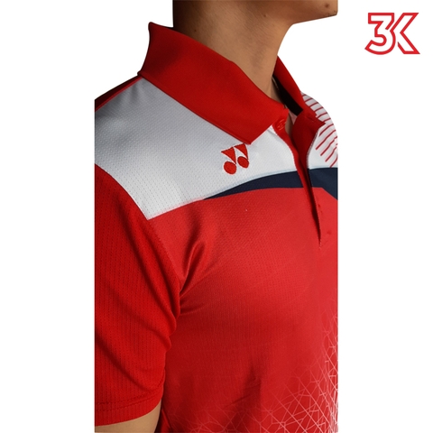 Áo cầu lông Yonex cổ bẻ  Nam Nữ mẫu DH1 Đỏ 1 Áo