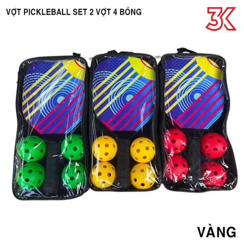 Vợt pickleball cho người tập chơi 2 vợt  4 bóng 1 túi