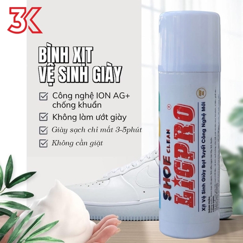 Chai xịt tạo bọt vệ sinh Giày Ligpro 300ml