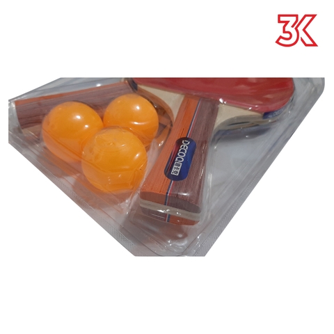 Bộ 2 vợt bóng bàn kèm 3 bóng bàn DECOQI DK-63 , DK-64