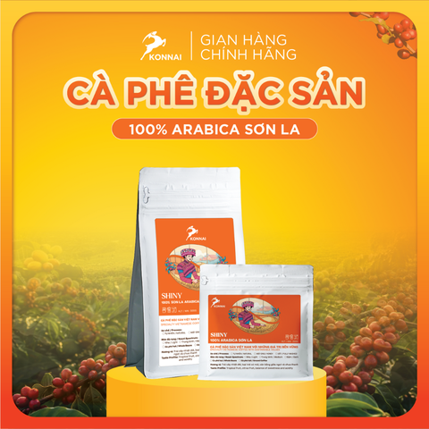 Cà phê đặc sản Arabica Sơn La nguyên chất đậm đà hậu vị ngọt pha phin pha máy SHINY Konnai Coffee