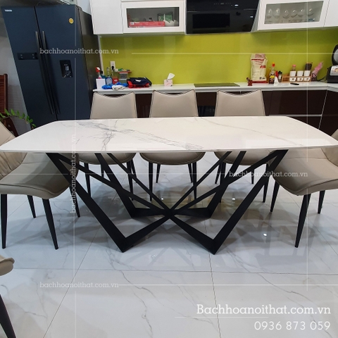 BÀN ĂN MẶT ĐÁ CERAMIC- BAMD38