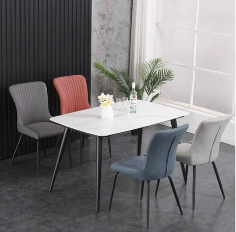 Bàn Ăn Mặt Đá Chân Sắt - BAMD56