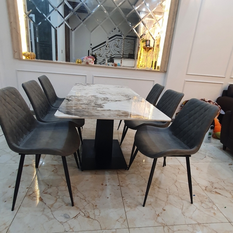 BÀN ĂN MẶT ĐÁ CHÂN SẮT - BAMD30
