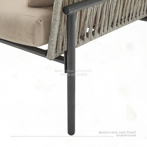 Ghế Ngoài Trời Khung Sắt Đan Dây GD19