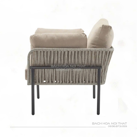 Ghế Ngoài Trời Khung Sắt Đan Dây GD19