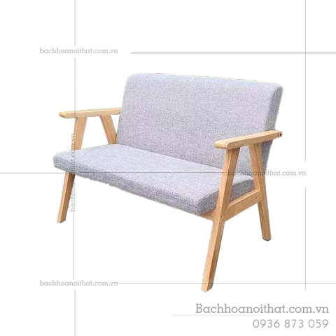 GHẾ SOFA TAY DẸT ĐÔI GỖ CAO SU - SFG03