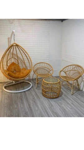 BỘ BÀN GHẾ + XÍCH ĐU NGOÀI TRỜI