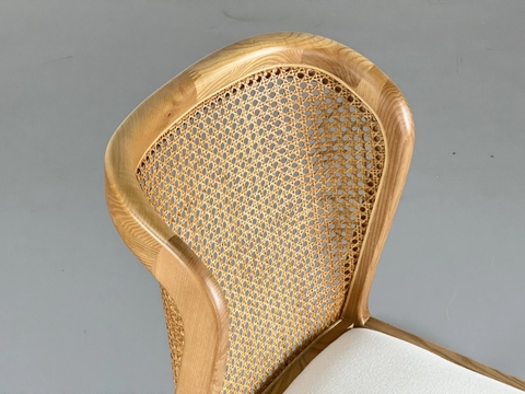 Ghế Gỗ Asley Lưng Tựa Mây GDM3