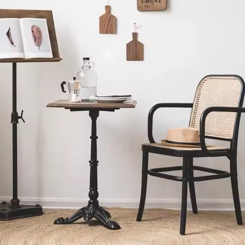 Ghế Cafe Đan Mây Tay Cong - GDM31