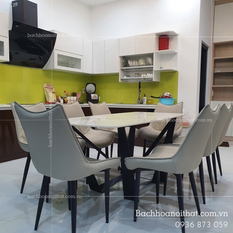 BÀN ĂN MẶT ĐÁ CERAMIC- BAMD38