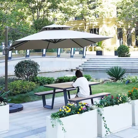 Bàn Ghế Gỗ Nhựa Ngoài Trời - BGN1