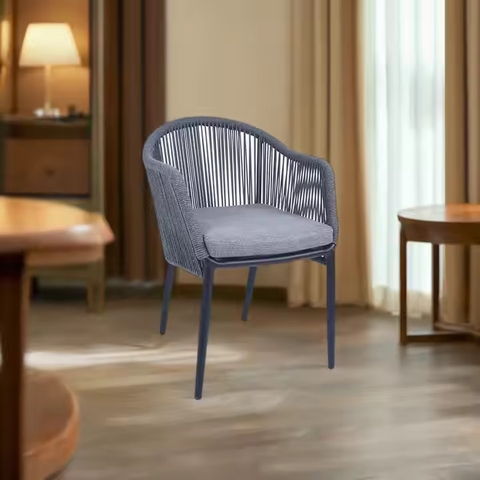 Ghế Ngoài Trời Đan Dây Có Nệm- GD8