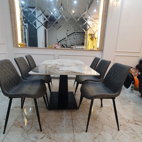 BÀN ĂN MẶT ĐÁ CHÂN SẮT - BAMD30