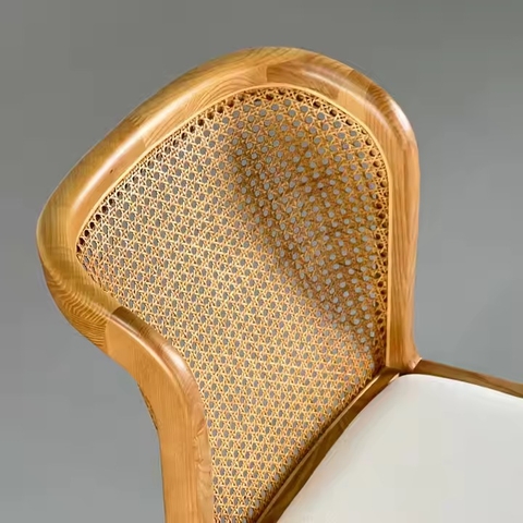 Ghế Gỗ Asley Lưng Tựa Mây GDM3