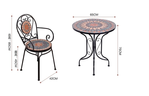 BỘ BÀN GHẾ SÂN VƯỜN 2 GHẾ - BGV1