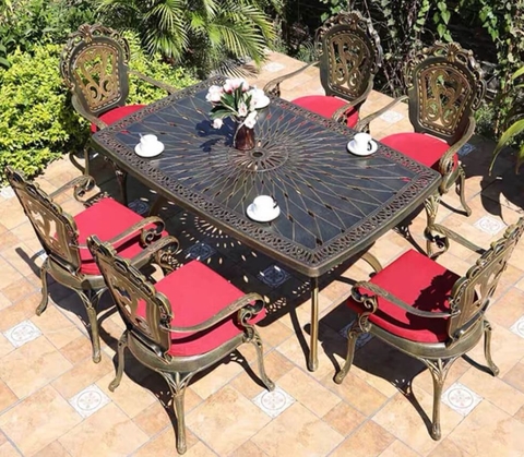 BÀN NHÔM ĐÚC NGOÀI TRỜI - BV7