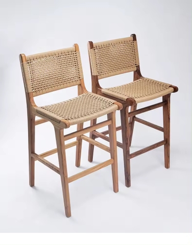 Ghế Bar Cafe Gỗ Đan Dây - GDD14