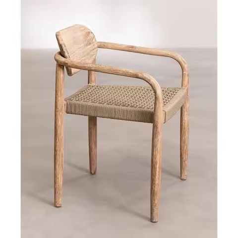 Ghế Cafe Gỗ Vintage Đan Dây - GDD9