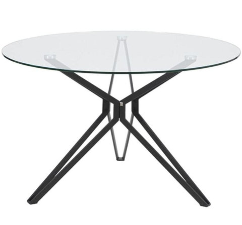 BÀN ĂN MẶT KÍNH CHÂN CHỤM