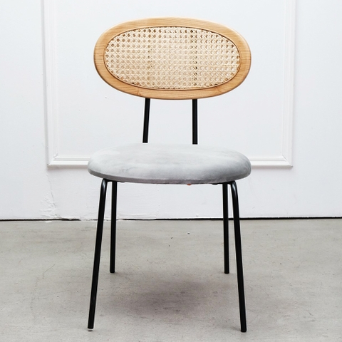 GHẾ CAFE MẶT NỆM LƯNG ĐAN MÂY