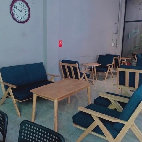 GHẾ SOFA TAY CHÉO ĐÔI GỖ CAO SU - SFG05