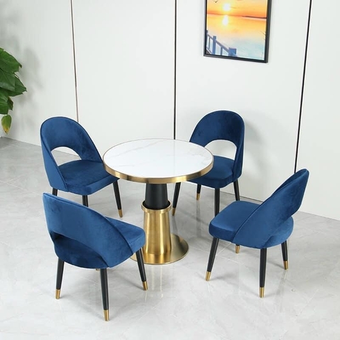 BỘ BÀN GHẾ CAFE 4 GHẾ COLLIN - CF22