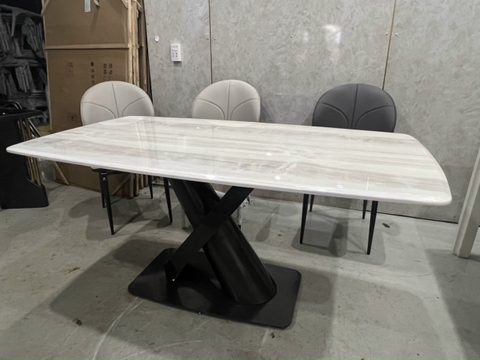 BÀN ĂN MẶT ĐÁ MARBLE XUYÊN SÁNG
