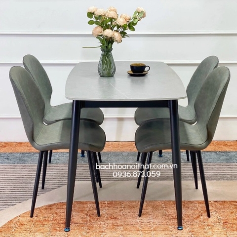 BỘ BÀN ĂN 4 GHẾ NORDIC CHÂN CÔN - BBA45