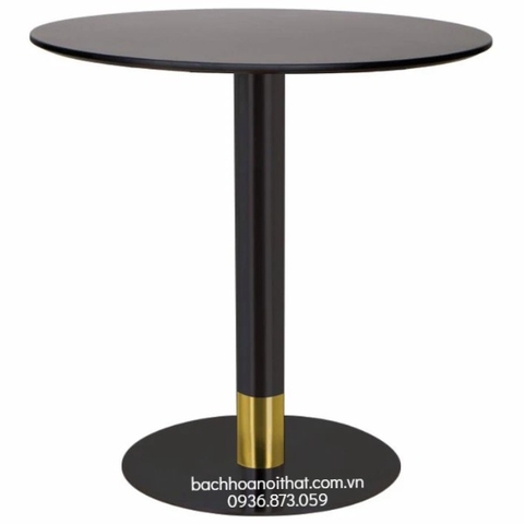 BÀN CAFE CHÂN TRỤ MẠ VÀNG MẶT GỖ MDF - BCF63