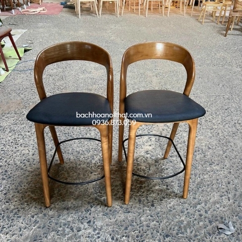 GHẾ BAR NEVA MẶT NỆM GỖ ASH - BAR40