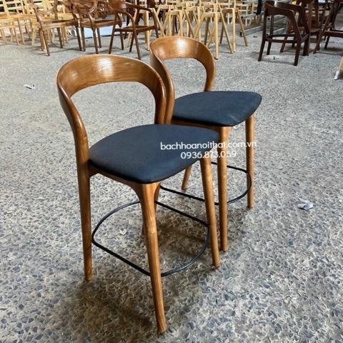 GHẾ BAR NEVA MẶT NỆM GỖ ASH - BAR40