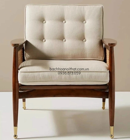 GHẾ SOFA ĐƠN NADIA ĐAN MÂY GỖ ASH - SFG44
