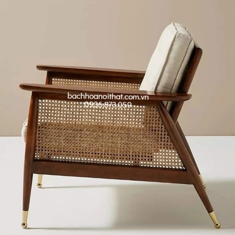 GHẾ SOFA ĐƠN NADIA ĐAN MÂY GỖ ASH - SFG44