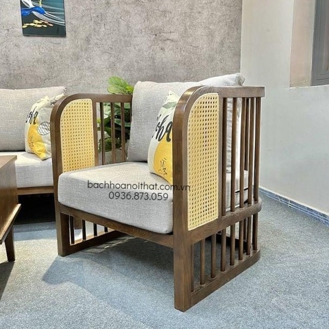GHẾ SOFA MÂY INDOCHINE RUSTIC ĐƠN - SFG42