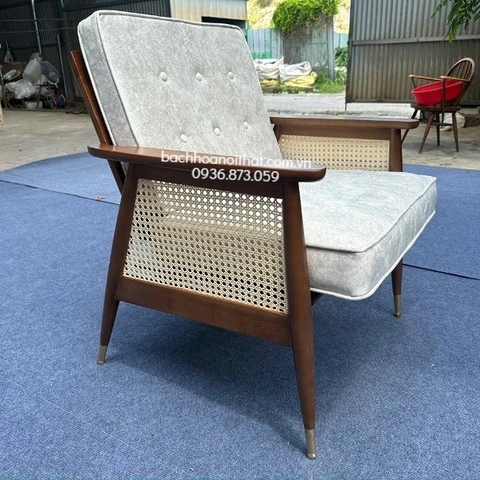 GHẾ SOFA ĐƠN NADIA ĐAN MÂY GỖ ASH - SFG44