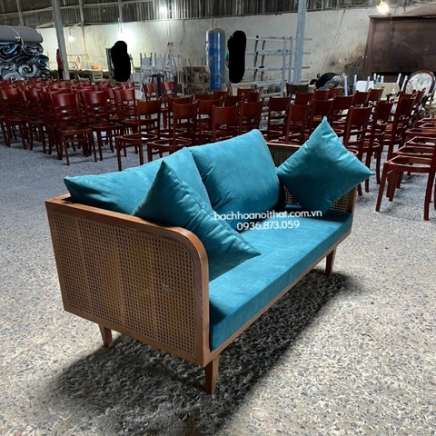 GHẾ SOFA SELENA MÂY GỖ ASH ĐÔI - SFG55