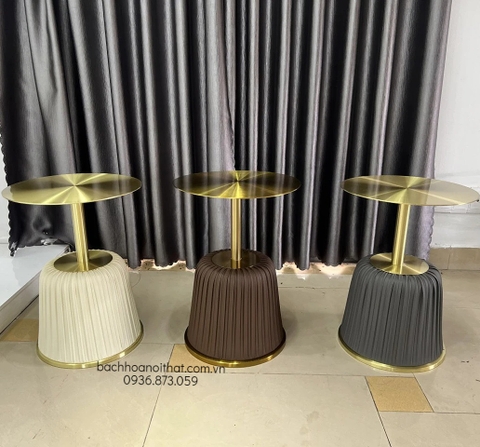 BÀN TAB SOFA MẶT THÉP MẠ VÀNG - TSF34
