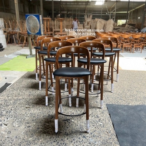 GHẾ BAR NEVA MẶT NỆM GỖ ASH - BAR40