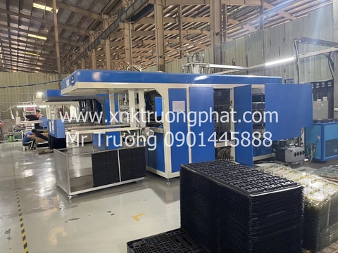 Máy hút định hình khay nhựa Xilanh khí, máy xích